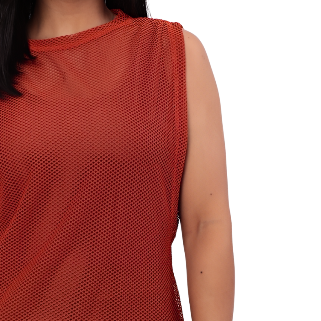 Débardeur Transparent – Rouge
